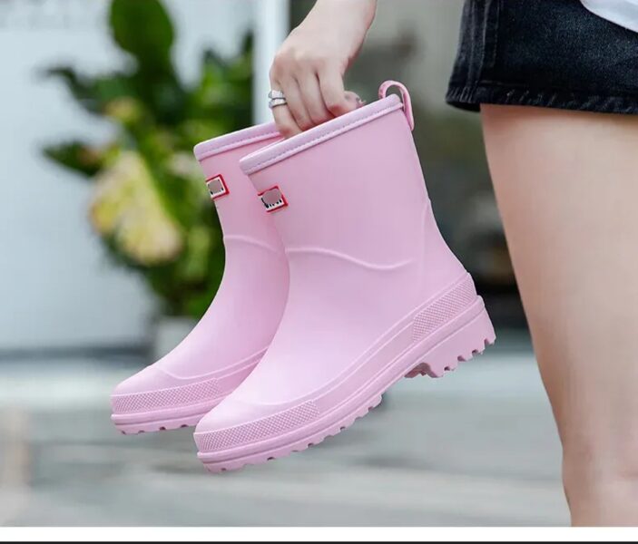 Rubber boots with removable inner Pink